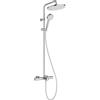 Ideal Standard Ceratherm T25 Sistema vasca/doccia esterno, soffione doccia a risparmio idrico con getto variabile, protezione antiscottatura e funzione termostato - Cromo (510.5x1117 mm)