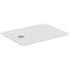 Ideal Standard - Ultra Flat S+, Piatto doccia rettangolare ultrasottile in resina effetto pietra, 120x90cm, Ideal Solid, Scarico lato corto, Bianco