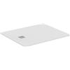 Ideal Standard - Ultra Flat S+, Piatto doccia rettangolare ultrasottile in resina effetto pietra, 120x100cm, Ideal Solid, Scarico lato corto, Bianco