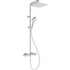 Ideal Standard Ceratherm T25 N Sistema vasca/doccia esterno, doccia quadrato, soffione doccia a risparmio idrico (8 l/min), getto variabile, protezione antiscottatura - Cromo (315x510.5x1117 mm)