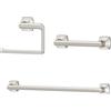 Pfister Vaneri BTBVRI3GS - Set di accessori da bagno con portasciugamani, anello porta asciugamani e porta carta igienica, montaggio a parete, finitura in nichel spazzolato Spot Defense, 3 pezzi