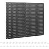 ENJOYWOOD Pannello forato, 2 pannelli modulari da parete in metallo, 61 x 40,6 cm, con 30 ganci, design a doppio foro per riporre attrezzi domestici, organizzazione garage, cucina, ufficio, stanza