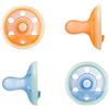Tommee Tippee Ciuccio Simile al Seno Night Glow, 6-18 Mesi, Confezione da 4, Si Illumina al Buio, Ortodontico Succhietto, Leggero, Design Monoblocco in Silicone