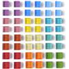Mymazn Confezione da 48 magneti da frigorifero in vetro per frigorifero, magneti decorativi colorati per armadietti da ufficio per lavagna bianca