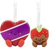 Hallmark Better Together - Set di 2 decorazioni natalizie magnetiche per albero di Natale, fragole e cioccolato