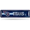 Rico Industries Cartello stradale in metallo NFL Tennessee Titans Home Decor (10,2 x 38,1 cm) - ideale per casa, ufficio, camera da letto e grotta degli uomini - realizzato