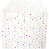 DII Riutilizzabile e lavabile in lavatrice, cotone, a pois, runner da tavolo, 14 x 72 cm