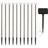 Lumisky 10 mini sfere luminose scintillanti solari da infilare per segnalazione di vialetti 10x LOLLY LED bianco caldo 5m