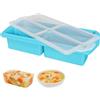 Confezione Stampo In Silicone Per Zuppe E Salse Con Coperchio Ermetico - Extra Large, Adatto Al Congelatore E Forno - Privo Di BPA
