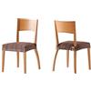 Martina Home Pack di 2 federe Seduta 24x30x6 cm Marrone