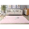 LYKEJI Tappeti per Camera dei Bambini Decorazione Soffici Tappeti Shaggy Tappeti Lunghi Morbidi per Soggiorno Tappeti Antiscivolo per Soggiorno Camera da Letto Tappetini (120x160cm, rosa)