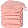 BloomSesame Confezione da 12 salviette struccanti per viso, occhi, labbra - Tamponi struccanti riutilizzabili in microfibra morbida - 12,7 x 12,7 cm (corallo)