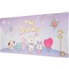 Grupo Erik Tappetino Mouse XXL BT21 - Tappetino Scrivania Impermeabile e Antiscivolo 80x35 cm | Mousepad, Accessori Gaming per Scrivania | Regalo Kawaii