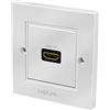 LogiLink AH0017 - Presa HDMI da parete con 1 presa HDMI ad alta velocità con presa Ethernet (presa esterna/presa interna) in bianco