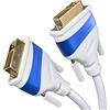 KabelDirekt - Cavo DVI Dual Link, con nucleo di ferrite per una trasmissione del segnale priva di interferenze - 7,5 m cavo monitor digitale DVI-D/24+1, fino a 2560×1600 a 60Hz o Full HD/1080p, bianco