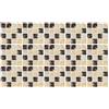 Ulticool Adesivi decorativi per piastrelle - marmo mosaico parete marrone beige giallo - 15 x 15 cm - 15 pezzi adesivi a forma di piastrelle - per la parete del bagno