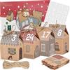 LIVAIA Calendario dell'Avvento 2025 da Riempire - Calendario Fai da Te con Scatoline Regalo e Adesivi Festivi - Perfetto per Regali di Natale e Personalizzazione - 6 x 6 cm