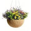 Maxetodo 24 Mazzi di Fiori Finti, Mix di 6 Piante Artificiali Diverse con Steli Metallici, Decorazione per Matrimoni, Casa e Esterni, Fiori in Plastica di Alta Qualità per Vaso e Composizioni