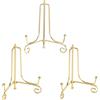 Penitue 3pz Cavalletto per Piatti Dorato, 10,6x6,5cm Espositore in Ferro Cavalletto Decorativo per Cornici Foto Biglietti di Nozze Poster Spumanti Piatti Decorativi(Oro)