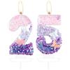 mciskin Candele per torta a forma di farfalla numero 25, candele per torta di 25° compleanno, decorazioni per torta per 25° compleanno, candele di compleanno a farfalla viola rosa, decorazioni per torte a