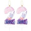 mciskin Candele a Forma di Farfalla Numero 22 per Torta di Compleanno - Decorazioni Viola Rosa per 22° Compleanno