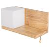 ELINKUME Lampada da parete con interruttore E27, luce bianca calda, luce bianca fredda, in legno, per interni ed esterni, per camera da letto, bagno, corridoio