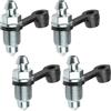 ANBOO Set di 4 viti di spurgo per moto, viti per capezzoli di spurgo M10x1mm con cappuccio antipolvere per pinza freno a disco viti, moto auto pompe freno