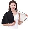 YJZQ Poncho di Mantello Caldo Donna Poncho Cashmere Cappotto Ufficio Poncho Caldo Scialle Mantello Corto Protetto Spalla Taglia Unica, grigio, 40-48