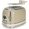 Ariete 155 Tostapane Vintage 2 fette di pane - con pinze - 6 livelli di tostatura - 810 Watt- Acciaio Inox - Linea Vintage - Beige