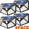 KDULIT 1/2/4 pezzi 100 luci da parete solari a LED lampada solare esterna sensore di movimento luce solare ad energia solare lampione per luce notturna da giardino