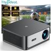 ThundeaL TD98Pro 3000 ANSI 1080P Full HD 4K Proiettore Smart Android WiFi con Autofocus, Home Theater 3D, TD98 Pro Proiettore per Esterni 2G 32G