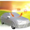 NONE Copriauto Proteggi Esterno Esterno Anti Sole Neve UV Inverno Estate SUV Berlina Auto Parasole Antipolvere Impermeabile Nero Argento