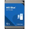 WD Blue 12TB per Desktop, Hard Disk Interno 3,5" - 7200 RPM, SATA 6 GB/s, Cache da 512 MB
