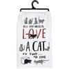 Primitives by Kathy Strofinaccio da cucina glitterato - All You Need Is Love and a Cat or Two or Five