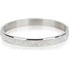 styleBREAKER Bracciale rigido donna in acciaio inox con strass | Bracciale 7mm, spessore 2mm, decorato con strass su un lato, finitura lucida, metallo robusto.