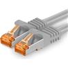 1aTTack.de 687544 Cat7-1x 5m - Cavo di rete Cat 7 Ethernet Lan 10 Gb/s PIMF LSZH Grigio