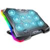 G-STORY RGB Base di raffreddamento per computer Portatile,per 12-18 Laptops, con 8 supporti regolabili in altezza, 10 ventole silenziose, 1 porte USB