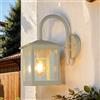 Licht-Erlebnisse Lampada da parete per esterno in metallo color crema IP23 casa balcone D: 25 cm E27 max 60 watt lanterna lampada da parete per esterni rustica da giardino CREMA