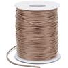 LEREATI Filo Nylon per Braccialetti 1.5mm x 100m Cordoncino Natalizio Cordone di Raso, Cordino per Borse Uncinetto, la Creazione di Gioielli, Fai da Te, Collane, Perline (Cachi)