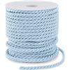 LEREATI Corda intrecciata blu 5 mm x 25 m, corda in poliestere a 3 strati, morbida corda in raso, corda decorativa in macramè, per fai da te, fai da te, fai da te, per regali, decorazioni per la casa
