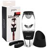 Joeji's Kitchen Decanter per Vino - Elegante Aeratore Vino con Supporto per Le Gocce - Filtro versatore vino Istantaneo - Accessori Vino per Rimuovere Cristalli di Tartrato e Ossigenare il Vino