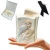 Bomboniera A Cuore Con Piedini Per Battesimo Bimba – Regalami.shop, Cm 8x8, Completa Di Scatola, Confetti, Essenza, Bigliettino E Nastro Rosa
