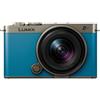 Panasonic LUMIX S9 N Kit 18-40 mm titanio oro x pelle blu turchese