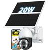 Xega 5MP【10X Zoom Ottico】4G LTE Telecamera con SIM 24/7 Registrazione 20W Pannello