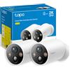 Tapo C425 Telecamera WiFi Esterno Senza Fili 2K 4MP con Base Magnetica Batteria 300Dì