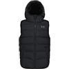 Under Armour Pronto Colourblock Gilet Imbottito per Bambino con Cappuccio e Tecnologia UA Storm - Bodywarmer Leggero Idrorepellente, Zip Integrale, Nero, 6-7 Years