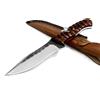 COLTELLO ARTIGIANALE LAMA FISSA DA CACCIA IN ACCIAIO C90 COLLEZIONE FODERO LEGNO