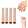 DAQIEPIN 4 Pezzi Manicotti per Dita Dei Piedi Copri Dita in Gel Tagliabile Salva Punte e Proteggi Dita Protezione Dita Piedi per Prevenire Vesciche Calli e Duroni (15 cm, 2 dimensioni)