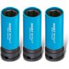 Hazet 903Slg-17/3 Inserto Chiave a Bussola Esagonale per Avvitatore ad Impulso, Nero, Attacco Quadro, Cavo, 12.5 mm 1/2 di Pollice