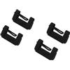 Msagkah 4 coperture in silicone per cinture di sicurezza auto, protezione morbida e durevole, per sedile posteriore dell'auto, 4 pezzi in silicone per sedile posteriore (nero)